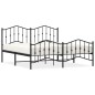 vidaXL Estructura de cama cabecero y pie de cama metal negro 160x200cm vidaXL Estructura de cama cabecero y pie de cama metal negro 160x200cm
