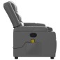 vidaXL Sillón de masaje reclinable cuero sintético gris vidaXL Sillón de masaje reclinable cuero sintético gris