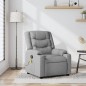 vidaXL Sillón reclinable de masaje de tela gris claro vidaXL Sillón reclinable de masaje de tela gris claro