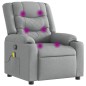 vidaXL Sillón reclinable de masaje de tela gris claro vidaXL Sillón reclinable de masaje de tela gris claro