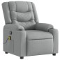 vidaXL Sillón reclinable de masaje de tela gris claro vidaXL Sillón reclinable de masaje de tela gris claro