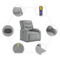 vidaXL Sillón reclinable de masaje de tela gris claro vidaXL Sillón reclinable de masaje de tela gris claro