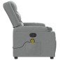 vidaXL Sillón reclinable de masaje de tela gris claro vidaXL Sillón reclinable de masaje de tela gris claro