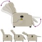 vidaXL Sillón reclinable de masaje cuero sintético crema vidaXL Sillón reclinable de masaje cuero sintético crema