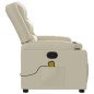 vidaXL Sillón reclinable de masaje cuero sintético crema vidaXL Sillón reclinable de masaje cuero sintético crema