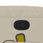vidaXL Sillón reclinable de masaje cuero sintético crema vidaXL Sillón reclinable de masaje cuero sintético crema
