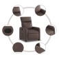 vidaXL Sillón reclinable de cuero sintético marrón vidaXL Sillón reclinable de cuero sintético marrón