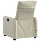 vidaXL Sillón reclinable de masaje cuero sintético crema