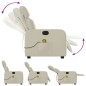 vidaXL Sillón reclinable de masaje cuero sintético crema