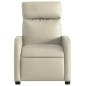 vidaXL Sillón reclinable de masaje cuero sintético crema
