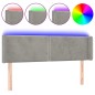 vidaXL Cabecero con LED de terciopelo gris claro 147x16x78/88 cm vidaXL Cabecero con LED de terciopelo gris claro 147x16x78/88 cm