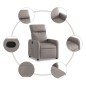vidaXL Sillón reclinable de tela gris taupe vidaXL Sillón reclinable de tela gris taupe