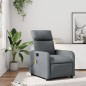 vidaXL Sillón de masaje reclinable cuero sintético gris vidaXL Sillón de masaje reclinable cuero sintético gris