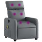 vidaXL Sillón de masaje reclinable cuero sintético gris vidaXL Sillón de masaje reclinable cuero sintético gris