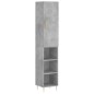 vidaXL Aparador de madera contrachapada gris hormigón 34,5x34x180 cm vidaXL Aparador de madera contrachapada gris hormigón 34,5x34x180 cm