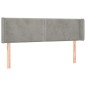 vidaXL Cabecero con LED de terciopelo gris claro 147x16x78/88 cm vidaXL Cabecero con LED de terciopelo gris claro 147x16x78/88 cm