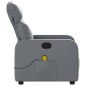 vidaXL Sillón de masaje reclinable cuero sintético gris vidaXL Sillón de masaje reclinable cuero sintético gris