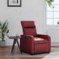 vidaXL Sillón reclinable de cuero sintético rojo tinto vidaXL Sillón reclinable de cuero sintético rojo tinto