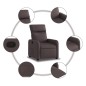 vidaXL Sillón reclinable de tela marrón oscuro vidaXL Sillón reclinable de tela marrón oscuro