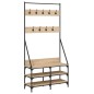vidaXL Perchero con zapatero roble Sonoma 90x34x184 cm