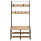 vidaXL Perchero con zapatero roble Sonoma 90x34x184 cm