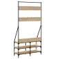vidaXL Perchero con zapatero roble Sonoma 90x34x184 cm