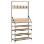 vidaXL Perchero con zapatero roble Sonoma 90x34x184 cm