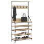 vidaXL Perchero con zapatero roble Sonoma 90x34x184 cm