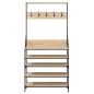 vidaXL Perchero con zapatero roble Sonoma 90x34x184 cm