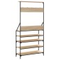 vidaXL Perchero con zapatero roble Sonoma 90x34x184 cm
