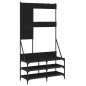 vidaXL Perchero con zapatero negro 100x40x184 cm