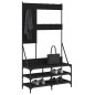 vidaXL Perchero con zapatero negro 100x40x184 cm