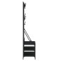 vidaXL Perchero con zapatero negro 100x40x184 cm