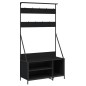 vidaXL Perchero con zapatero negro 100x41x184 cm vidaXL Perchero con zapatero negro 100x41x184 cm