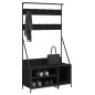 vidaXL Perchero con zapatero negro 100x41x184 cm vidaXL Perchero con zapatero negro 100x41x184 cm
