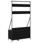 vidaXL Perchero con zapatero negro 100x41x184 cm vidaXL Perchero con zapatero negro 100x41x184 cm