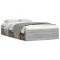 vidaXL Estructura de cama Sonoma gris 120x200 cm