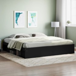 vidaXL Estructura de cama negra 200x200 cm