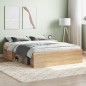 vidaXL Estructura de cama de matrimonio roble Sonoma 135x190 cm vidaXL Estructura de cama de matrimonio roble Sonoma 135x190 cm
