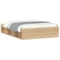 vidaXL Estructura de cama de matrimonio roble Sonoma 135x190 cm vidaXL Estructura de cama de matrimonio roble Sonoma 135x190 cm