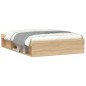 vidaXL Estructura de cama de matrimonio roble Sonoma 135x190 cm vidaXL Estructura de cama de matrimonio roble Sonoma 135x190 cm