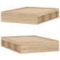 vidaXL Estructura de cama de matrimonio roble Sonoma 135x190 cm vidaXL Estructura de cama de matrimonio roble Sonoma 135x190 cm