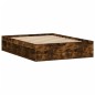 vidaXL Estructura de cama de matrimonio roble ahumado 135x190 cm vidaXL Estructura de cama de matrimonio roble ahumado 135x190 cm