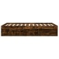 vidaXL Estructura de cama de matrimonio roble ahumado 135x190 cm vidaXL Estructura de cama de matrimonio roble ahumado 135x190 cm