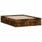 vidaXL Estructura de cama de matrimonio roble ahumado 135x190 cm vidaXL Estructura de cama de matrimonio roble ahumado 135x190 cm