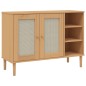 vidaXL Aparador SENJA aspecto de ratán madera pino marrón 112x40x80 cm vidaXL Aparador SENJA aspecto de ratán madera pino marrón 112x40x80 cm