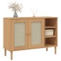 vidaXL Aparador SENJA aspecto de ratán madera pino marrón 112x40x80 cm vidaXL Aparador SENJA aspecto de ratán madera pino marrón 112x40x80 cm