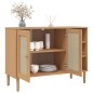 vidaXL Aparador SENJA aspecto de ratán madera pino marrón 112x40x80 cm vidaXL Aparador SENJA aspecto de ratán madera pino marrón 112x40x80 cm