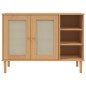 vidaXL Aparador SENJA aspecto de ratán madera pino marrón 112x40x80 cm vidaXL Aparador SENJA aspecto de ratán madera pino marrón 112x40x80 cm