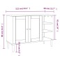 vidaXL Aparador SENJA aspecto de ratán madera pino marrón 112x40x80 cm vidaXL Aparador SENJA aspecto de ratán madera pino marrón 112x40x80 cm